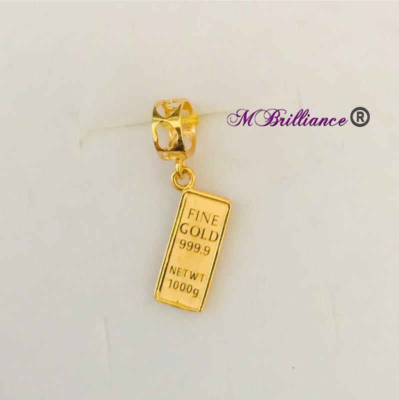 Gold top biscuit pendant