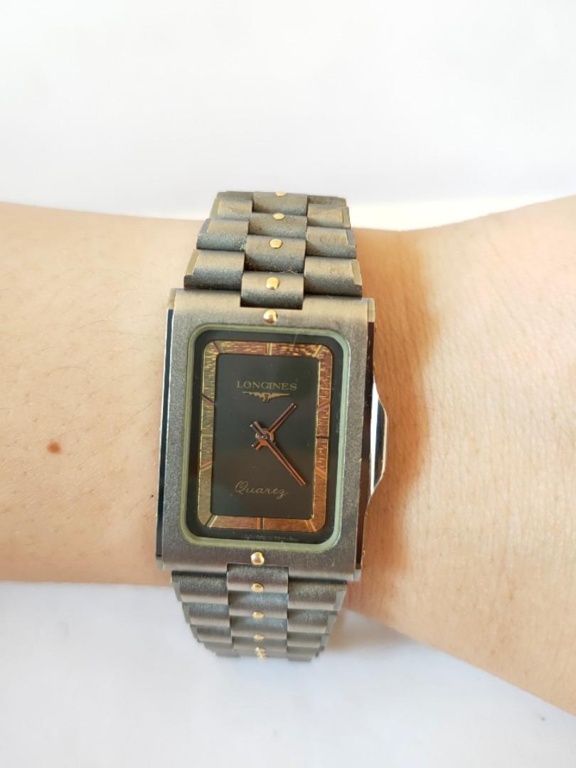 Auth Longines Quartz Titanium Unisex 