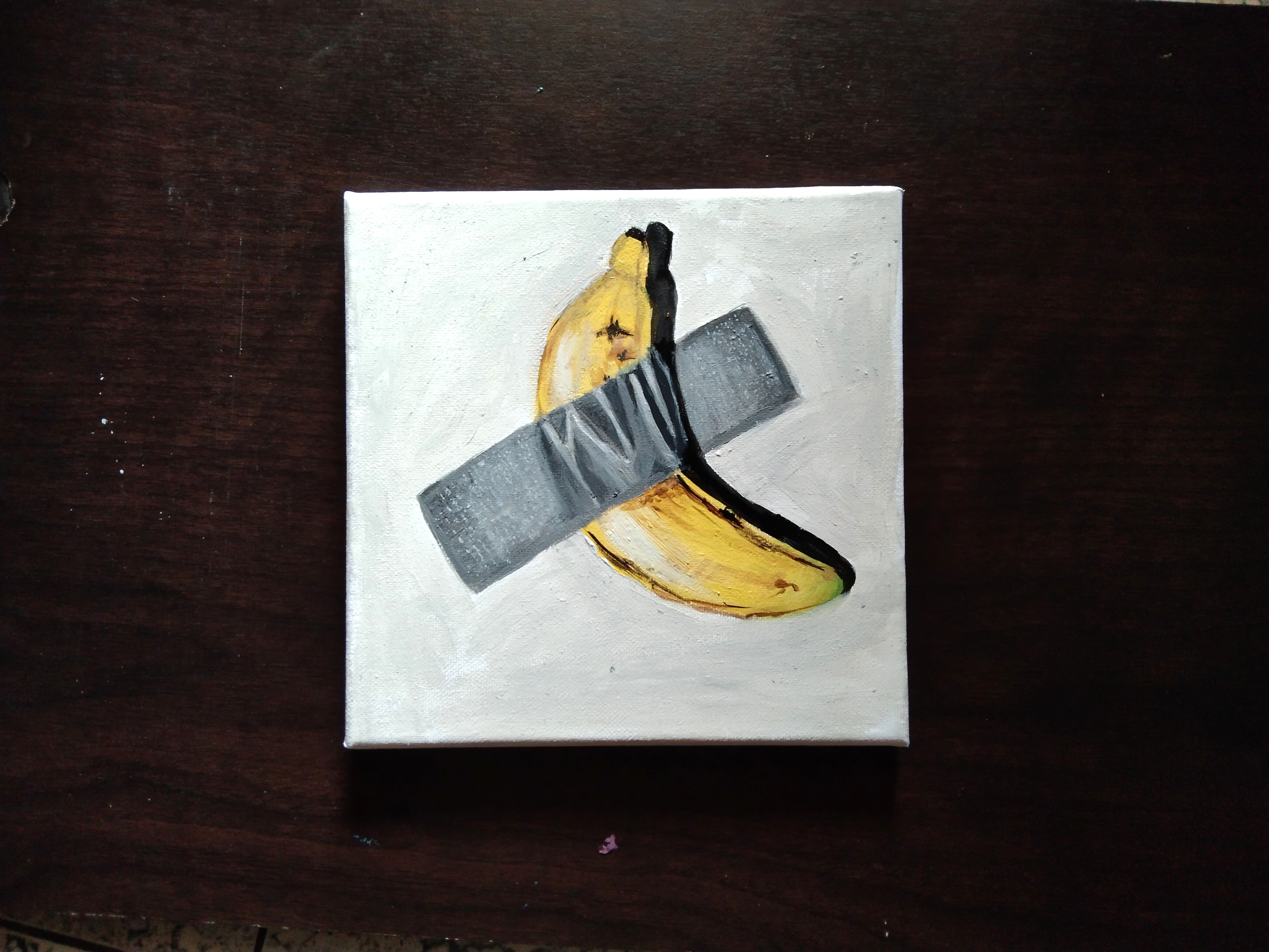 Banana duct tape to a wall hand painted 100, Hobbies & Toys