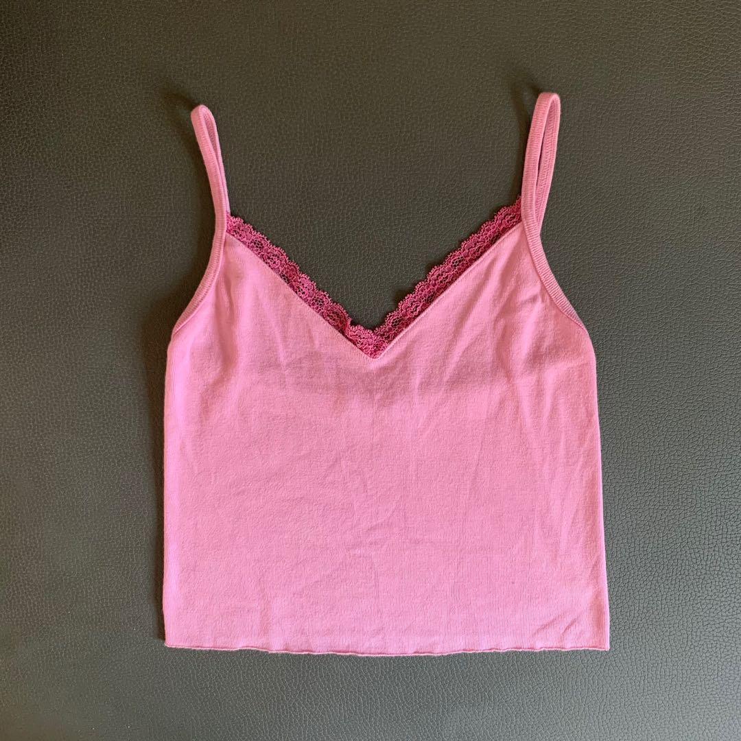 Rare Pink Beyonca Lace Tank, Women's Fashion, Tops, Other Tops on Carousell