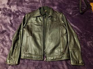 Brown genuine leather jacket