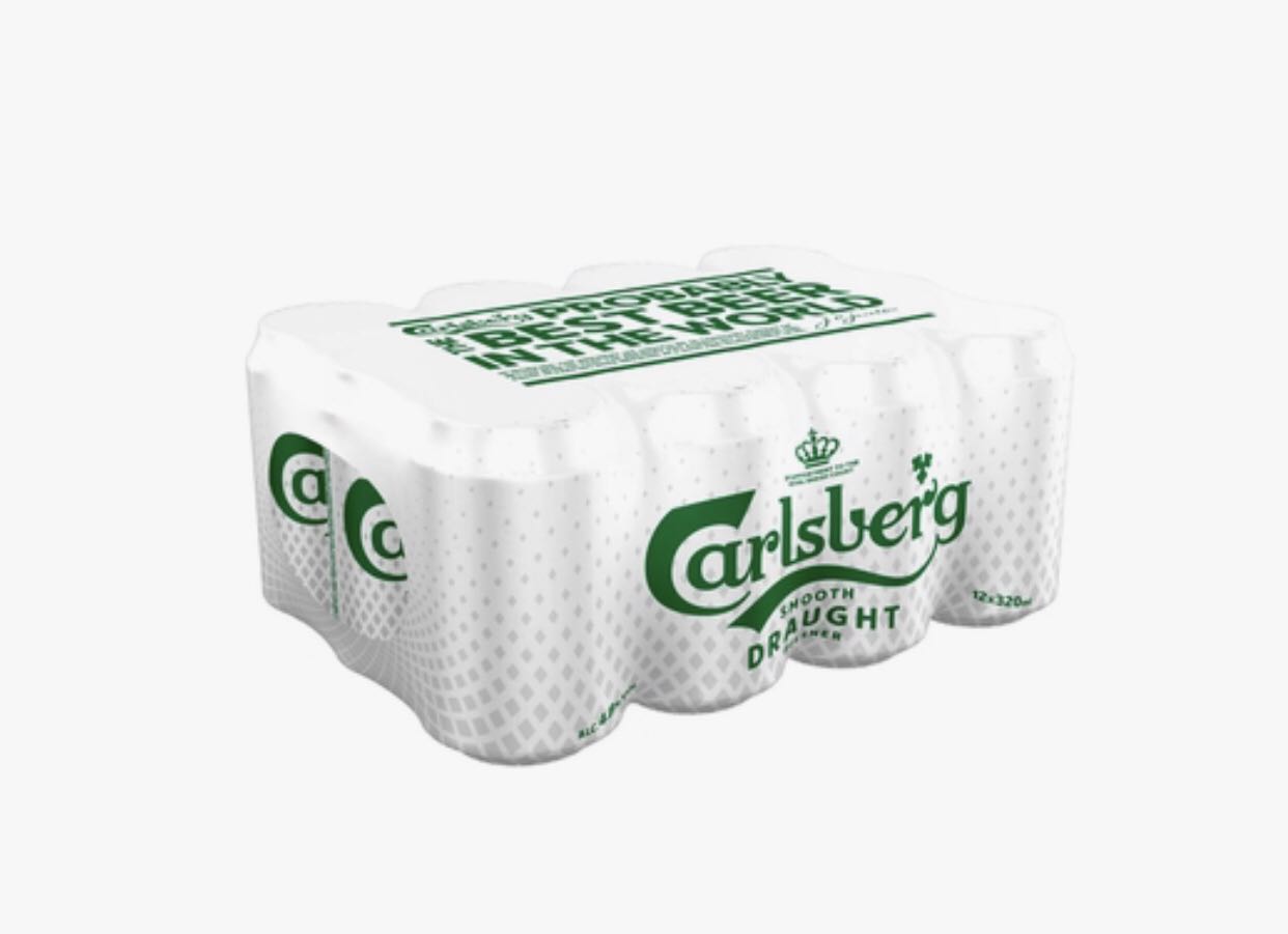 Carlsberg Smooth Draught Beer Can 12s x 320ml, Food & Drinks, Alcoholic ...