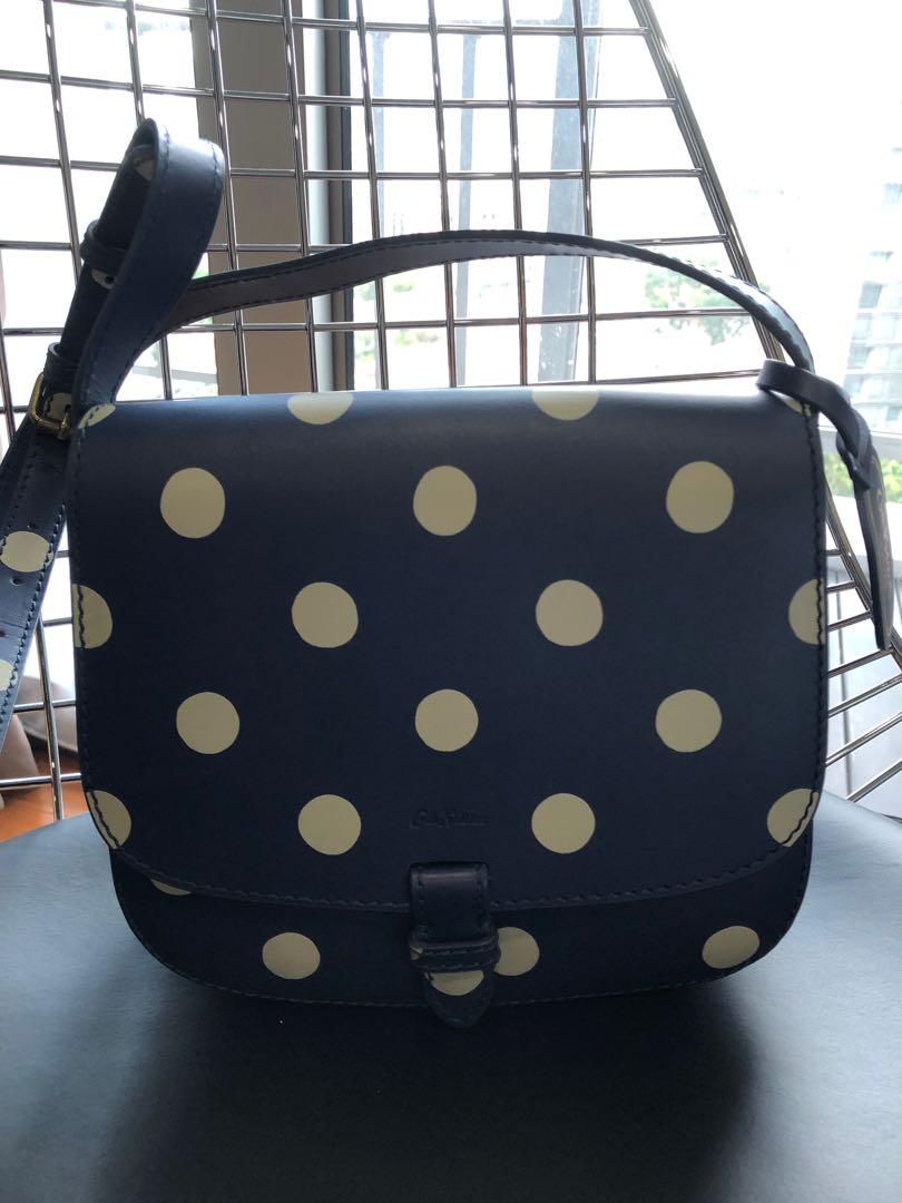 Cath kidston black leather bag top