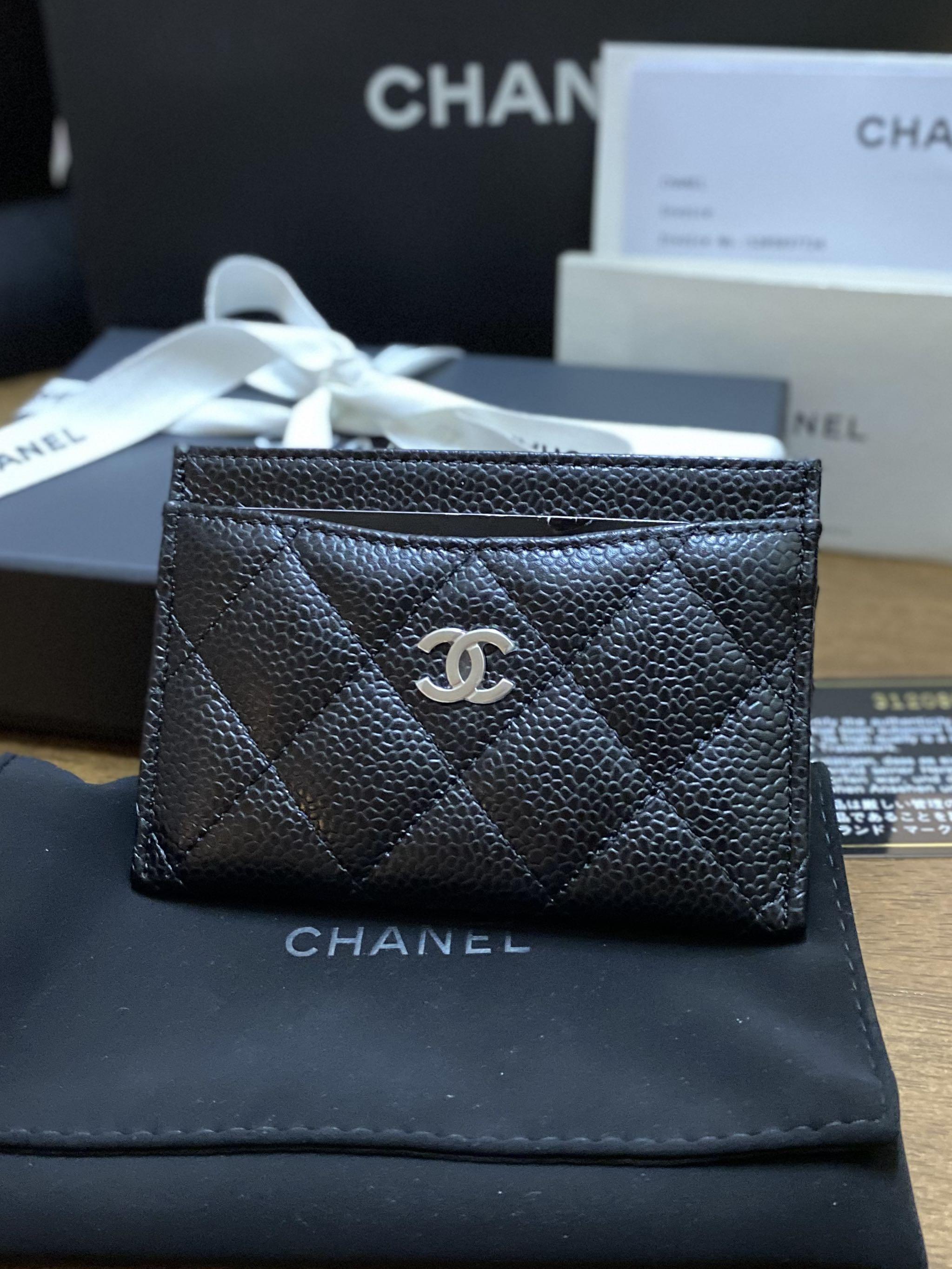 mustgo CHANEL card holder caviar SHW, Luxury, Bags & Wallets on Carousell