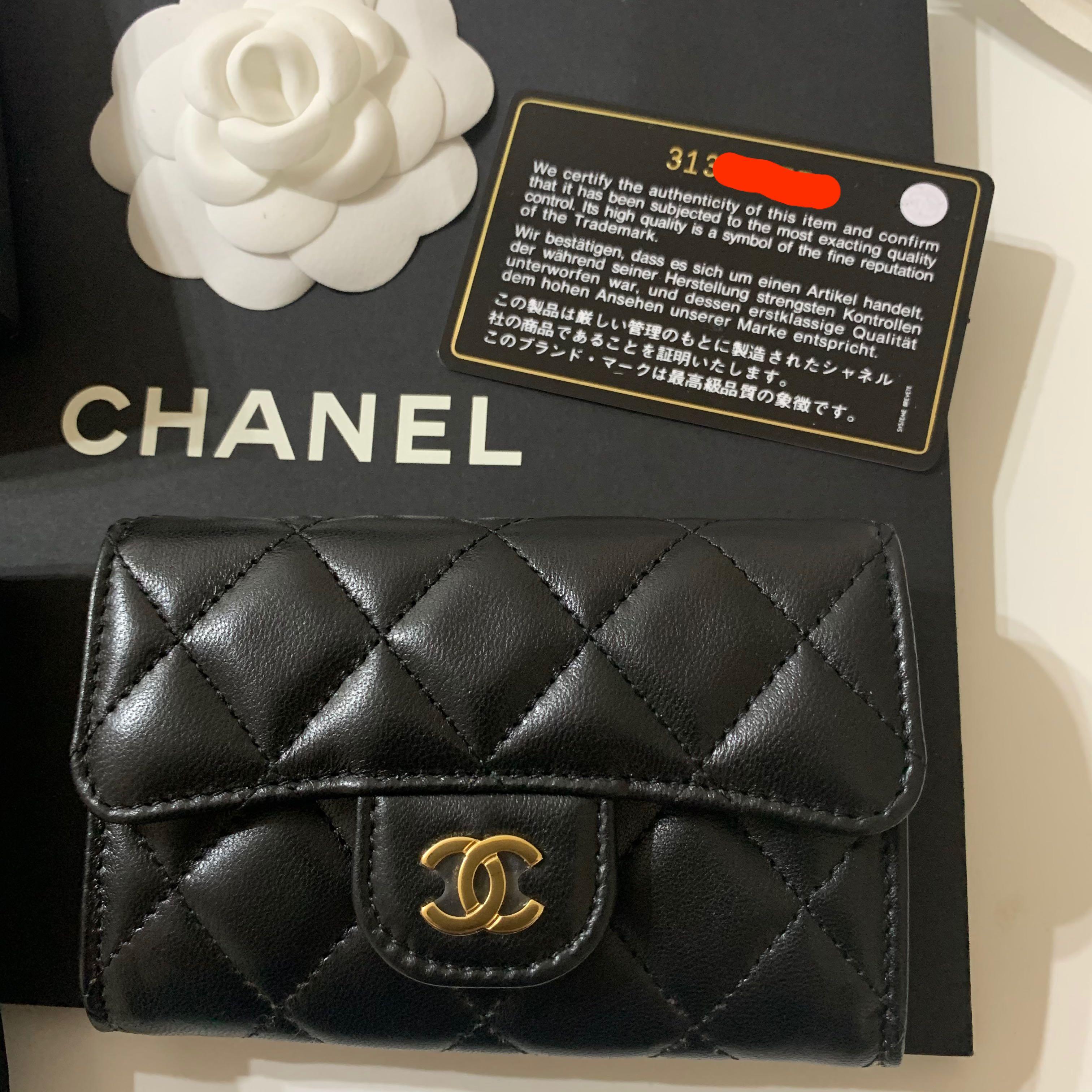 全新new Chanel classic Card Holder lambskin 香奈兒經典小羊卡片包AP0214, 預購- Carousell
