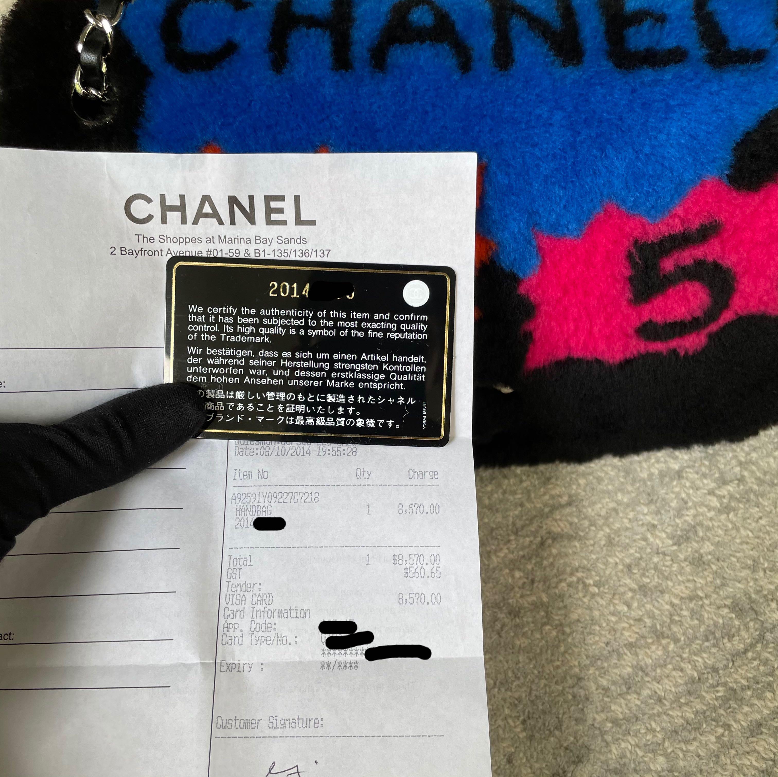 Chanel Pop Art No 5 Shearling Flap, Luxury, Bags & Wallets on