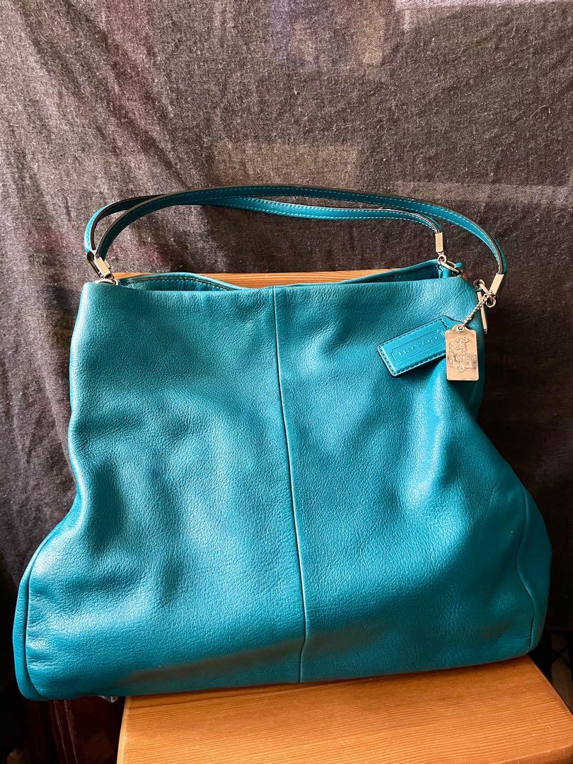 coach hallie shoulder bag turquoise