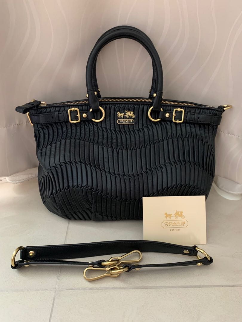 Coach madison gathered top leather sophia satchel