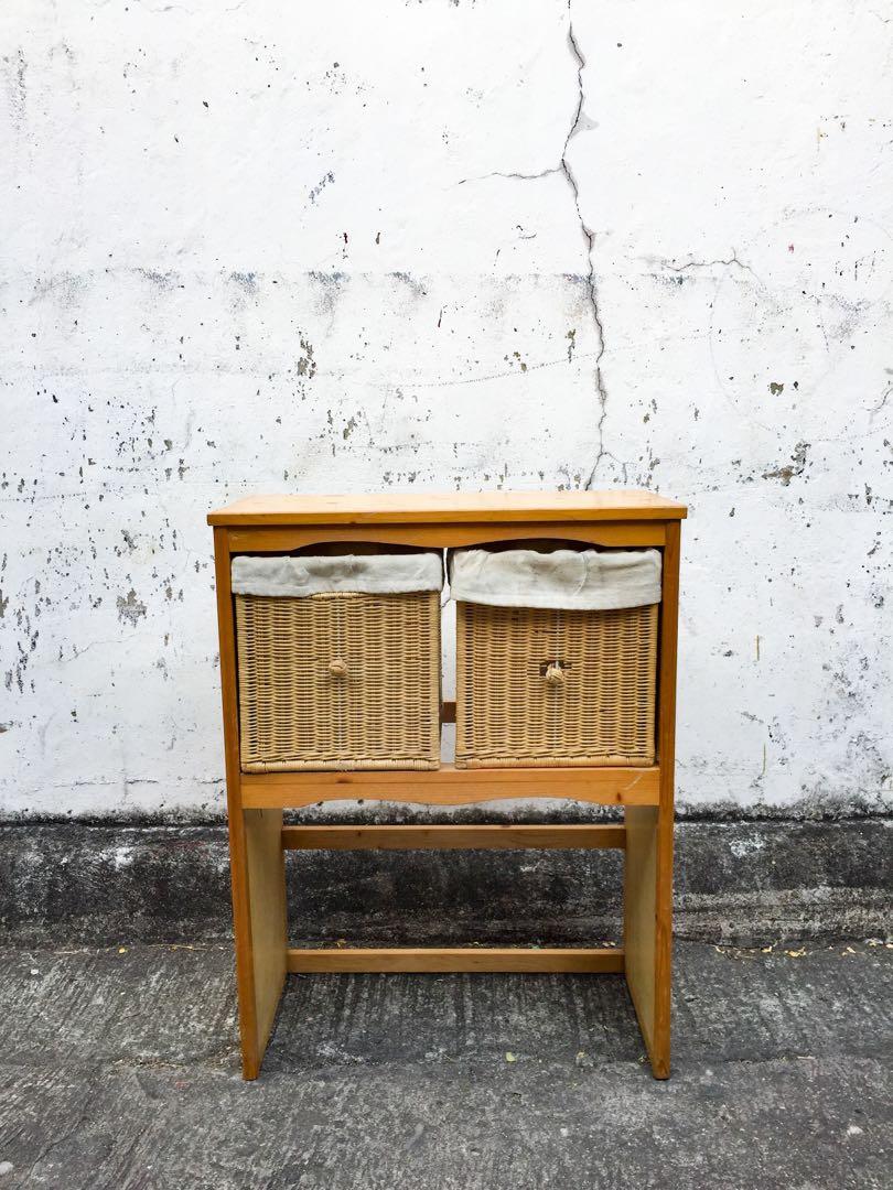 Console Table With Rattan Drawers Furniture Home Living Furniture Shelves Cabinets Racks On Carousell