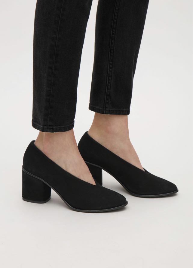 Cos black velvet heels size 38 Women s Fashion Footwear Heels