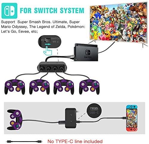 Gamecube Controller Adapter Super Smash Bros Ultimate Gamecube Adapter For Wii U Switch Pc Support Turbo And Home Button No Driver And No Lag Gamecube Adapter Video Gaming Gaming Accessories Controllers On