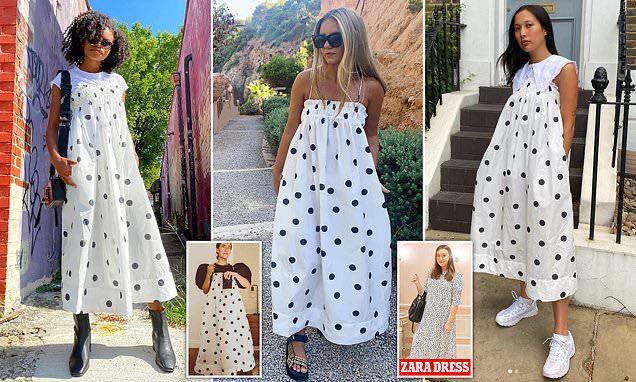 Ganni red hotsell polka dot dress