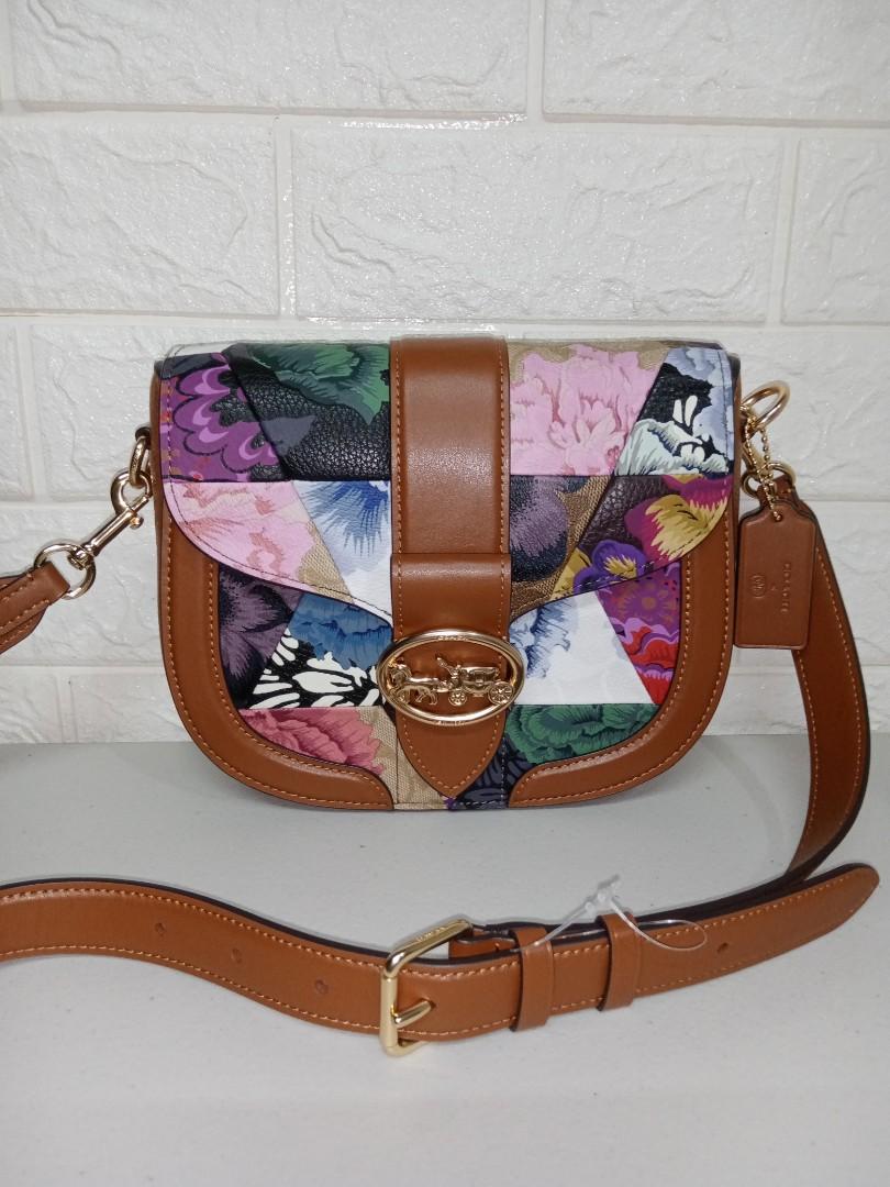 Georgie saddle bag with patchwork kaffe fassett print sales