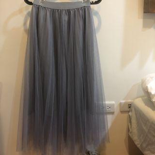 Gray Tulle Skirt