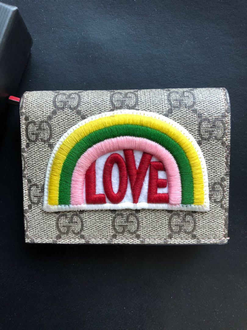 gucci love rainbow wallet