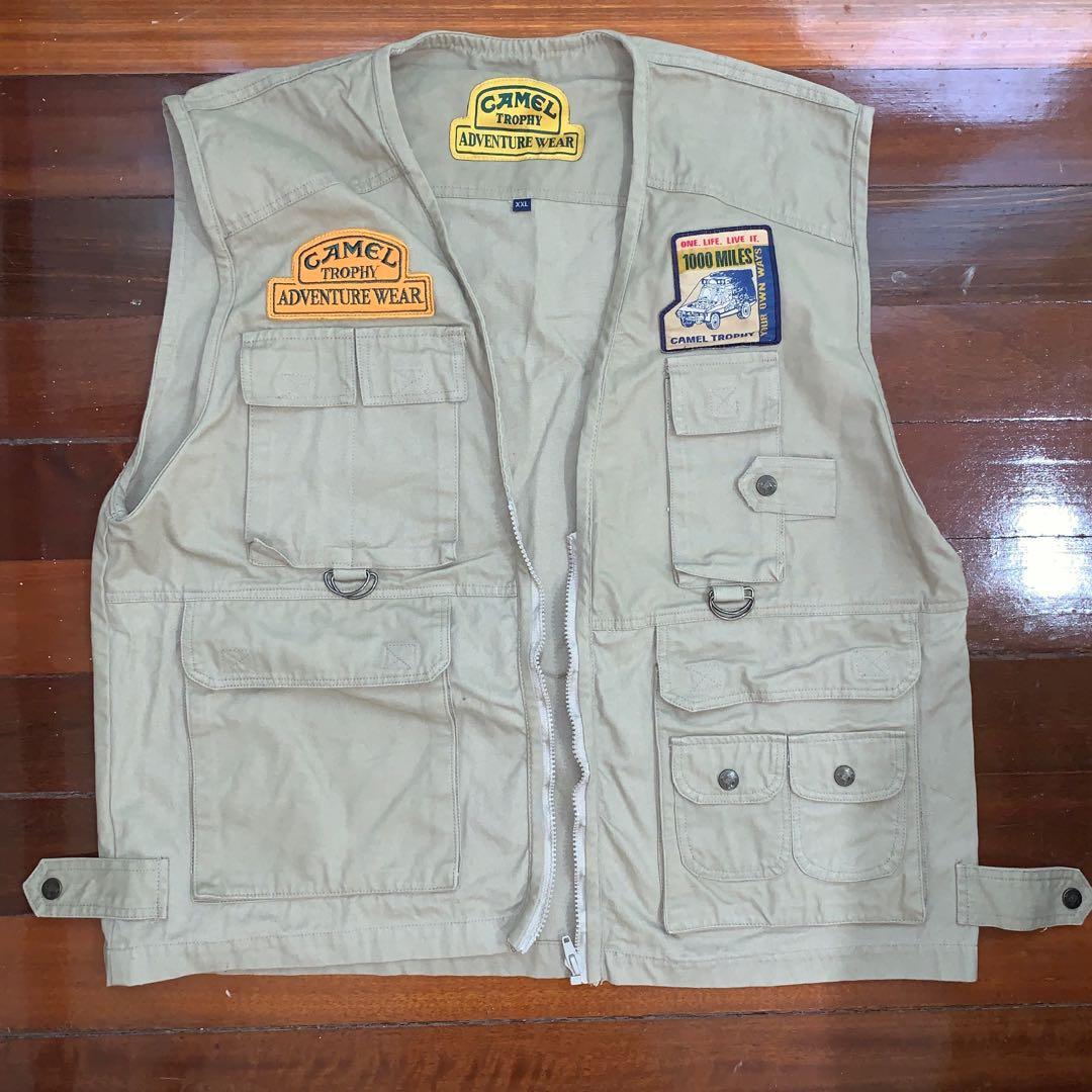 KHAKI TACTICAL VEST, Men's Fashion, Tops & Sets, Formal Shirts on Carousell