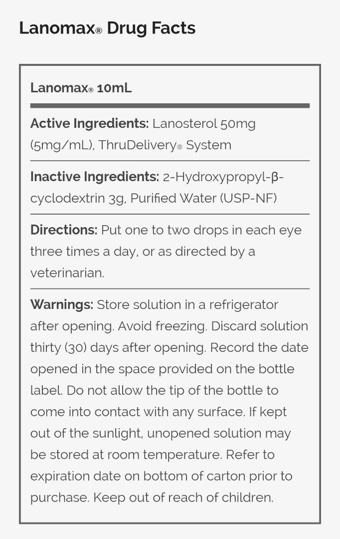 Lanomax eye drops deals for dogs