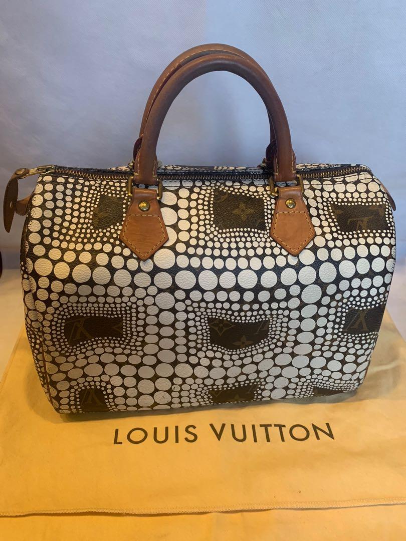 SAVE BIG on Louis Vuitton X Yayoi Kusama White Leather Monogram