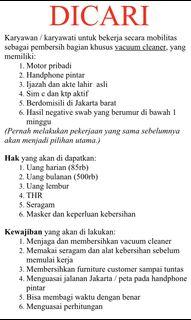 Lowongan utk pekerja keras