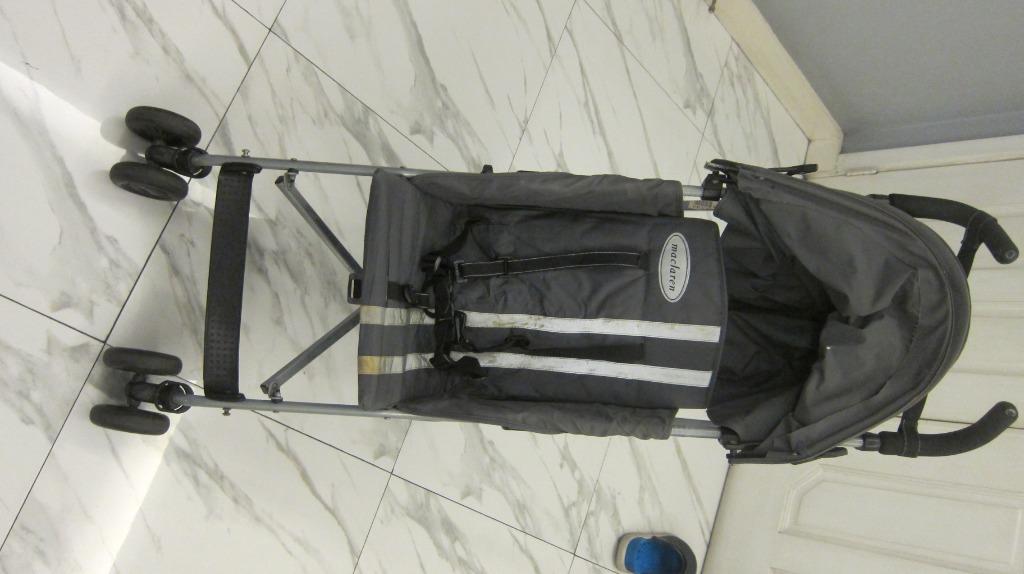 MacLaren Triumph stroller for babies (Category: Carriers & Slings) located in Mandaluyong City. Submitted by sinjin22 (Listing ID 1078484960, Image 1). Description: MacLaren Triumph stroller Price is P3,500. Pick up from my condominium in Ortigas Center, Pasig. The all-purpose go fast stroller A lightweight sporty and stylish ride that is perfect for quick errands or long-distance trips. Triumph features a fully padded seat with built-in leg supp