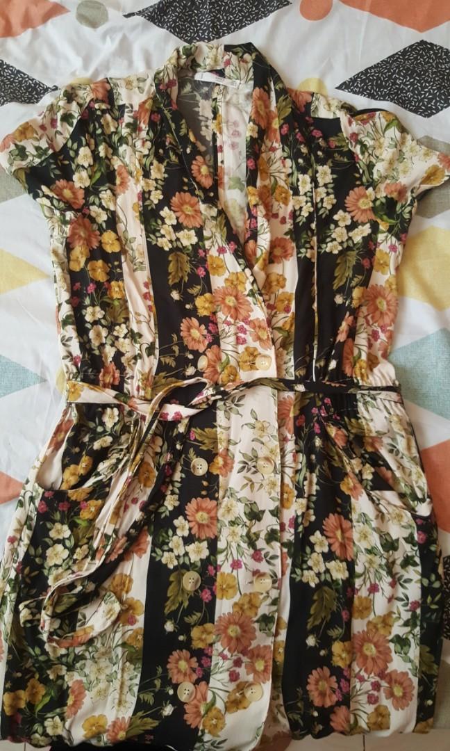 Mango floral store vintage dress