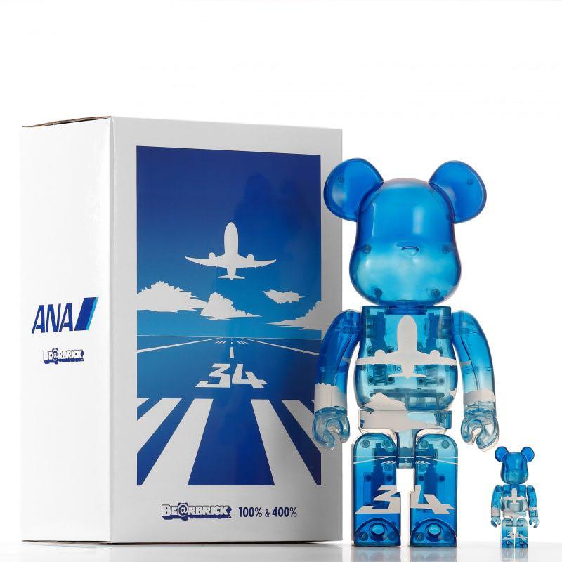 Medicom Toy BEARBRICK ANA 2020 BE@RBRICK 400% 100% 日本全日空 