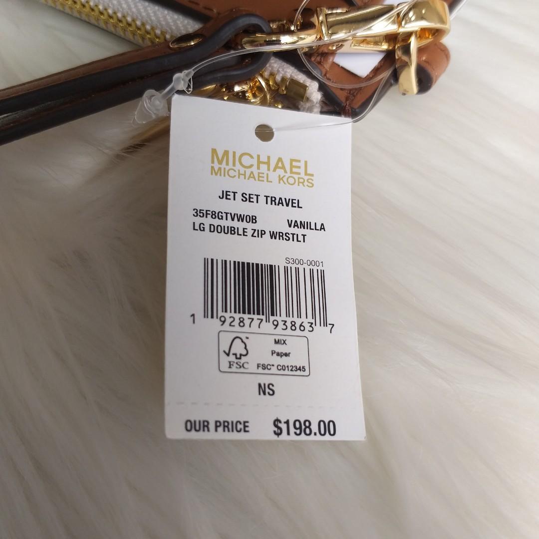 Michael Kors Jet Set Travel Double Zip Wristlet Signature