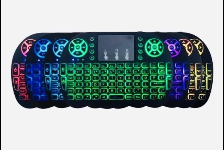 Mini I8 Keyboard (Category: Computer Keyboard) located in Taguig. Submitted by closetcompany (Listing ID 1078445629, Image 2). Description: #mb ☑️Mini i8 Keyboard -3 Colors Backlit -i8 Mini Wireless Keyboard -Airmouse -Combination of Mouse and Mini Keyboard.