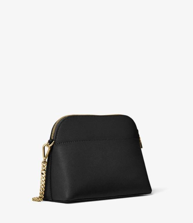 Large crossgrain leather dome crossbody bag sale