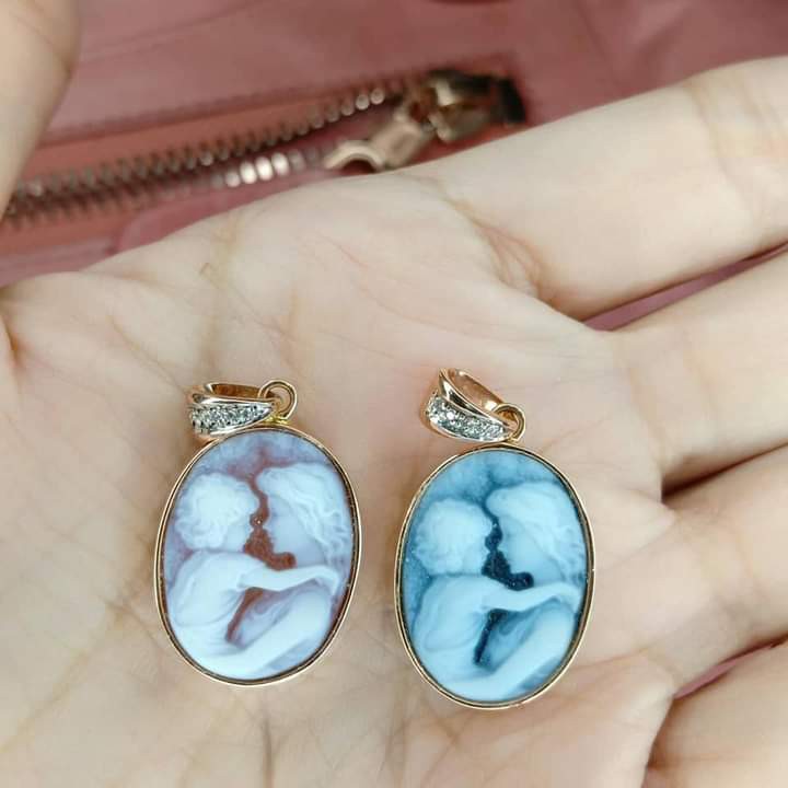 Mother and child cameo ring online