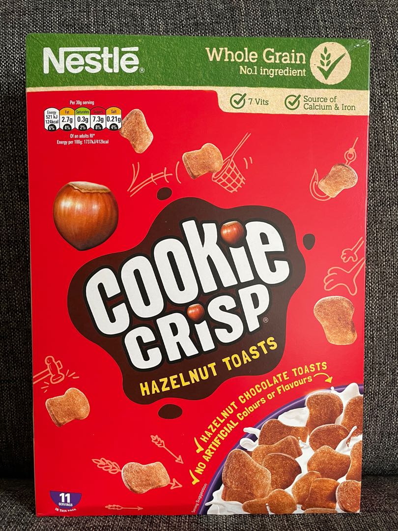 Nestle Cookie Crisp Hazelnut Toasts 350g, Food & Drinks, Packaged