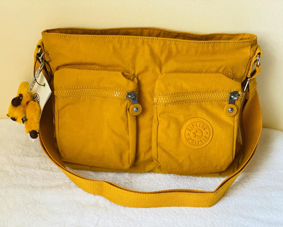 NEW! KIPLING CORALIE NYLON MULTI-POCKET CROSSBODY SHOULDER BAG - WARM ...