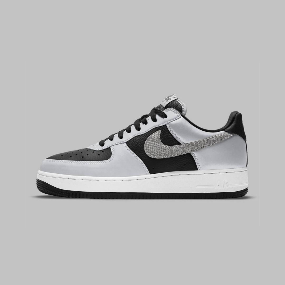 Nike air force one silver sale