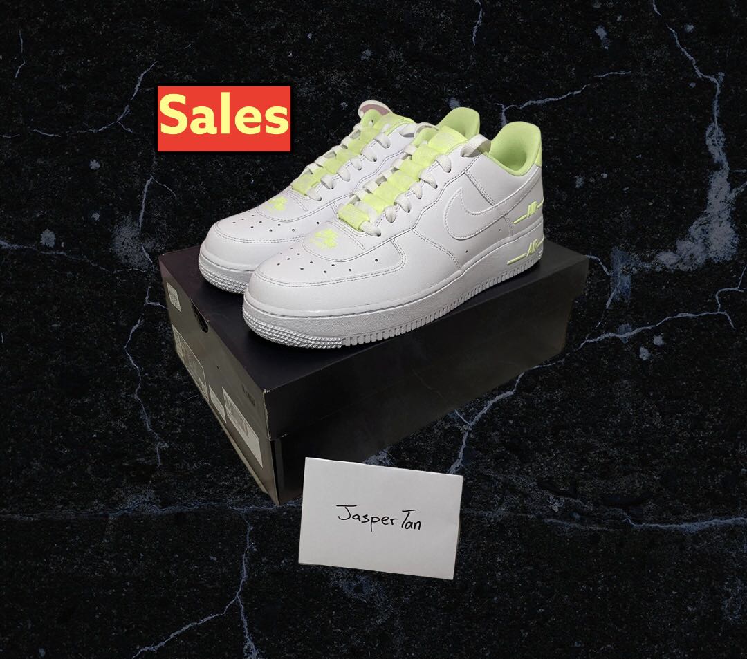nike air force 1 low double air low white barely volt