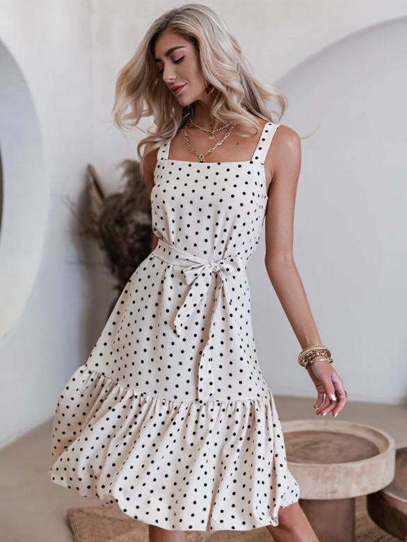 Polka dot deals cami midi dress