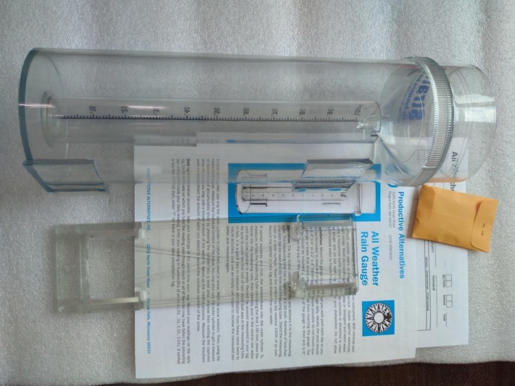 Rain Gauge, All Weather Rain Gauge, Funnel Rain Gauge, Precision Rain Gauge, US Model (Inches