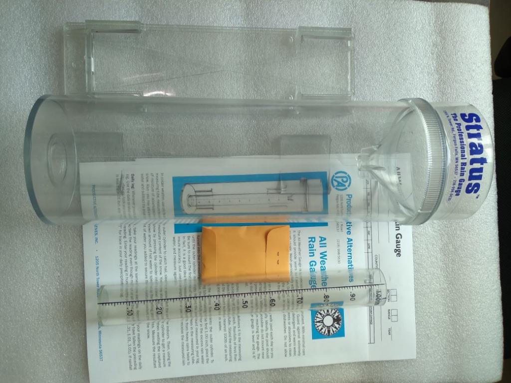 Rain Gauge, All Weather Rain Gauge, Funnel Rain Gauge, Precision Rain Gauge, US Model (Inches