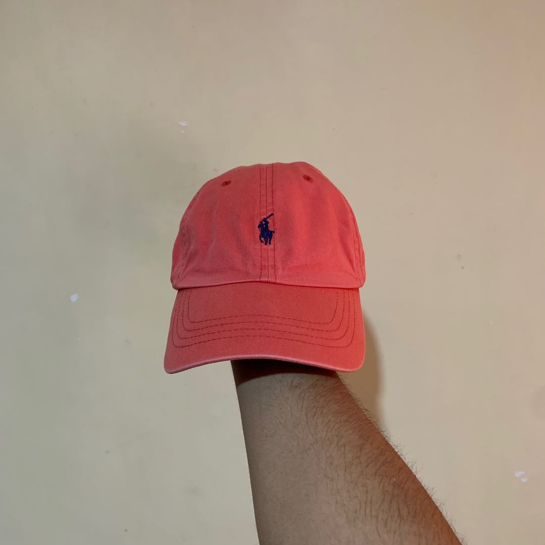 peach polo hat