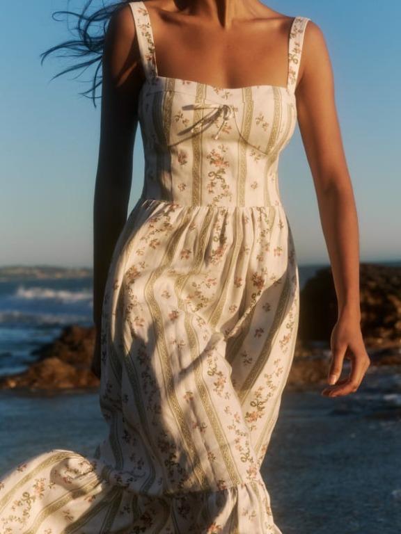 Reformation Maegan Linen Dress, , & , - Carousell