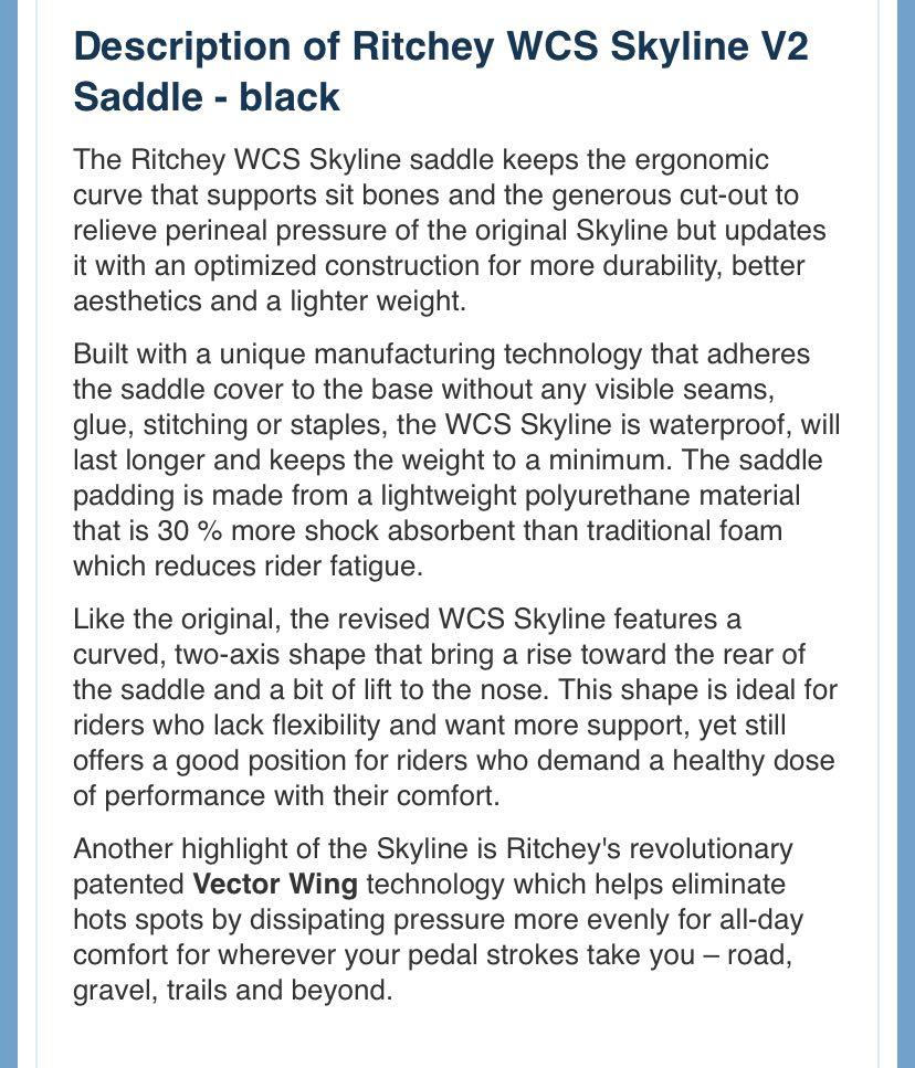 wcs skyline saddle