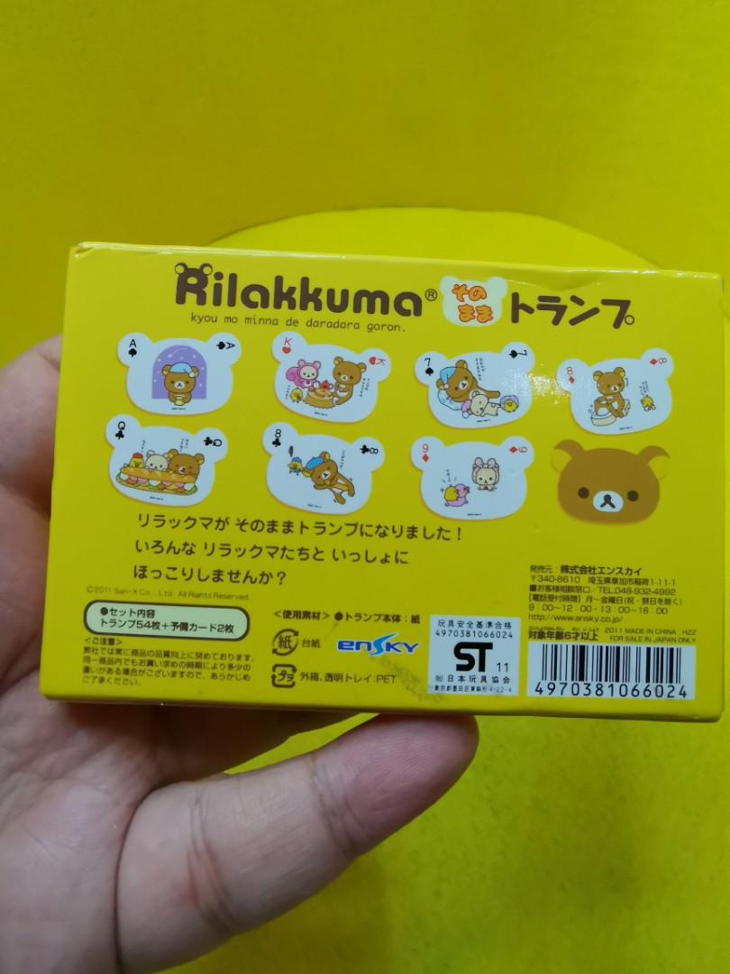 SanX Rilakkuma Playing Cards, Hobbies & Toys, Toys & Games on Carousell