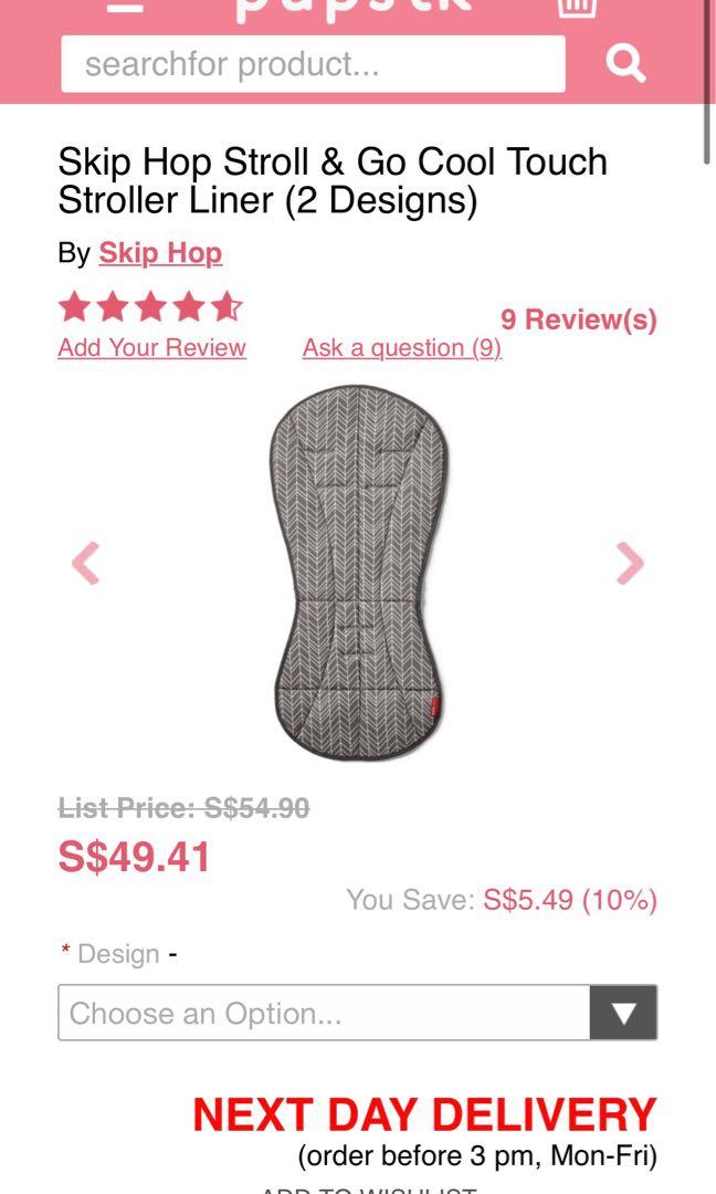 Skip Hop cool touch stroller seat liner Babies Kids Infant Playtime on Carousell