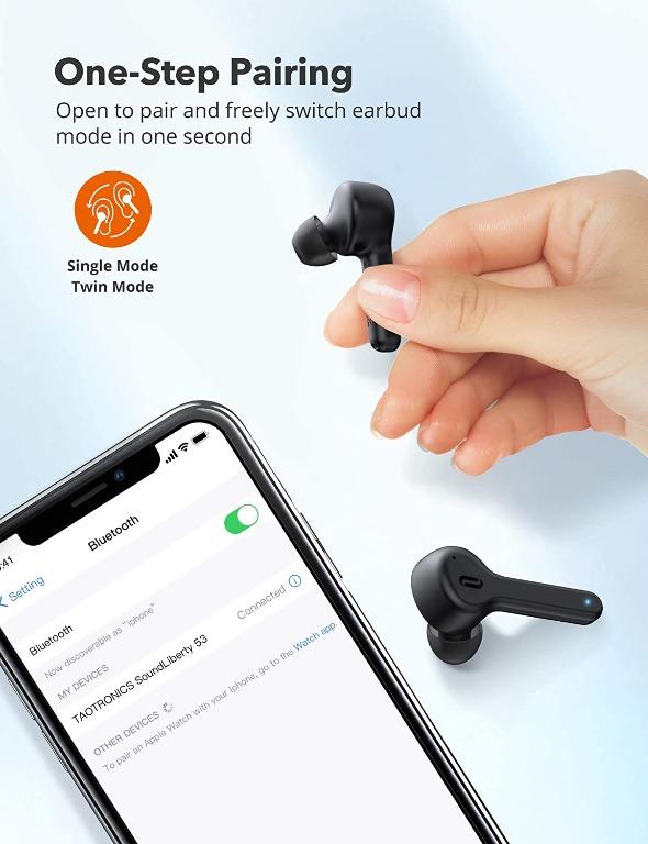 Taotronics bluetooth 5.0 top headphones soundliberty 53