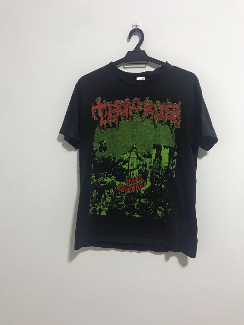 White TERRORISER T-SHIRT sizes S M L XL XXL colours Black White TERRORISER T-SHIRT sizes S M L XL XXL colours Black