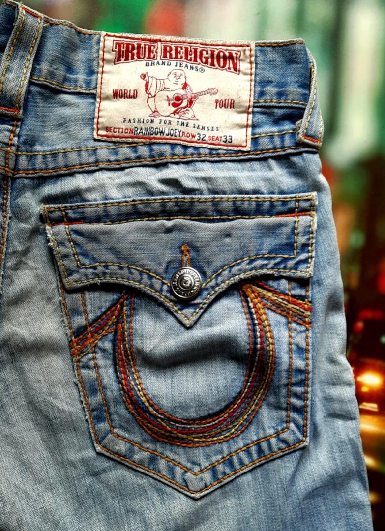 TRUE RELIGION Sz 32 FIT 34 Celana Jeans 