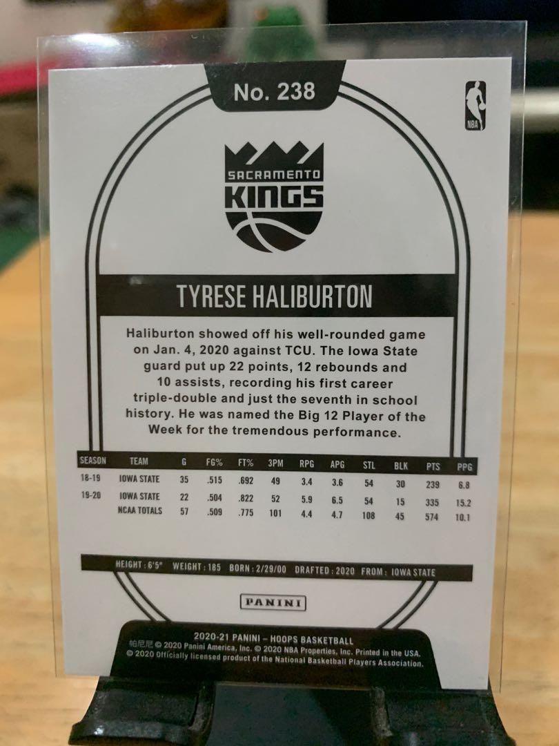 Tyrese Haliburton 2020-21 Panini NBA Hoops Rise n Shine jersey/relic r –  Piece Of The Game