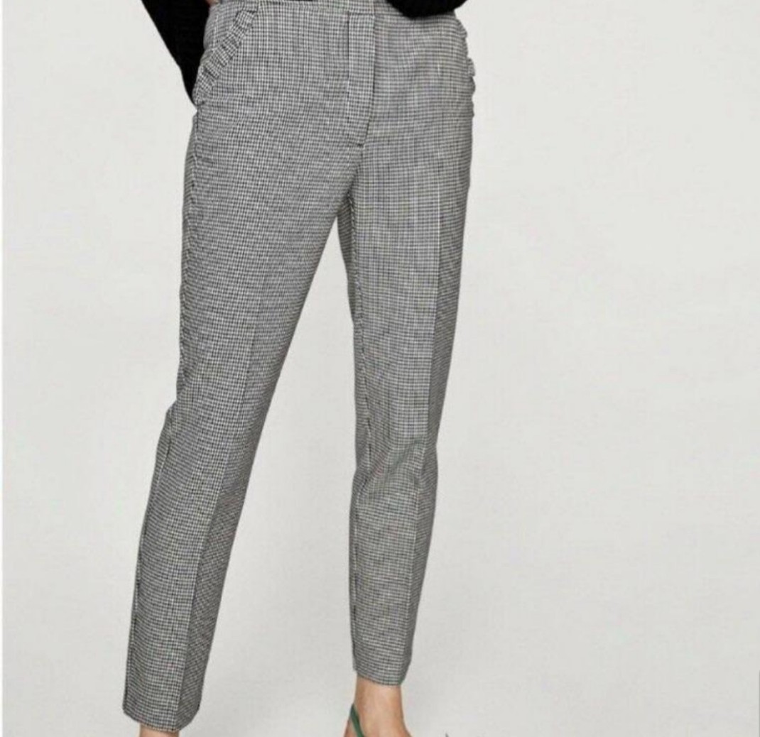 Zara Plaid Pants with Cuffs Size M NEW  ReHomed Clothing