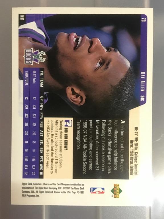  1997-98 Collector's Choice #73 Ray Allen NBA