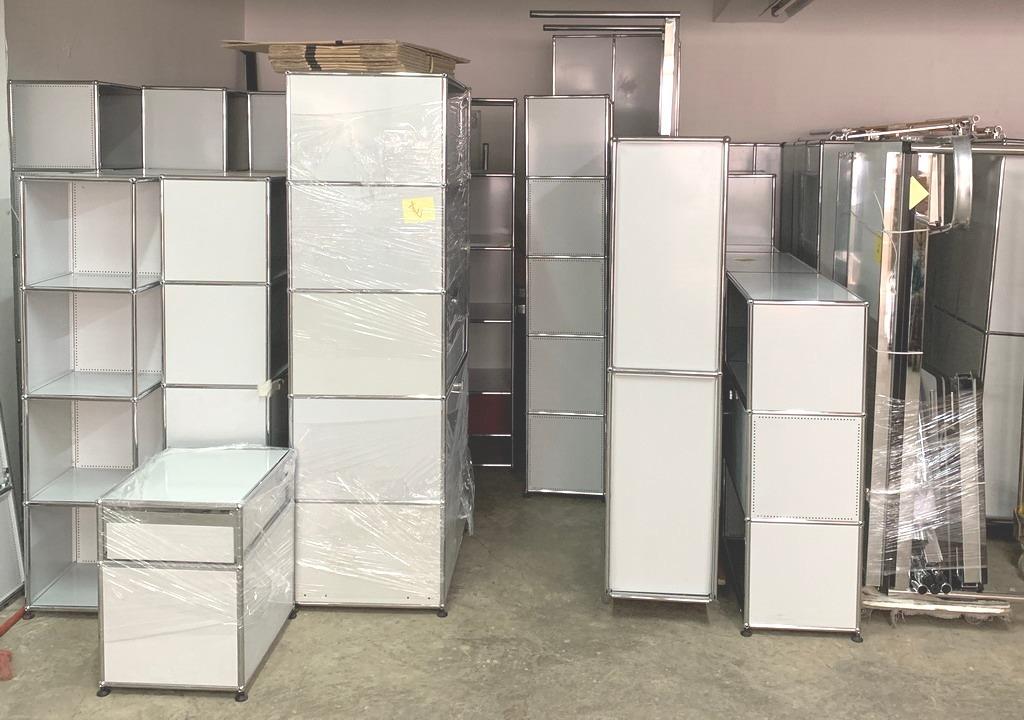 瑞士製造 經典鋼櫃 長110cm 2x2 USM HALLER SIDEBOARD L Modular steel cabinet, no ...