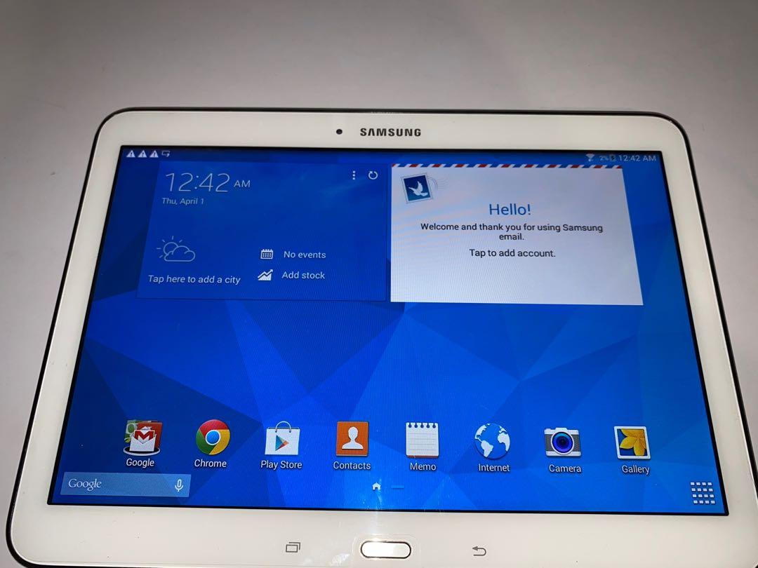 三星samsung galaxy tab 4 10 sm t530 android tablet 平板電腦白色 電子產品 電腦 平板電腦 carousell